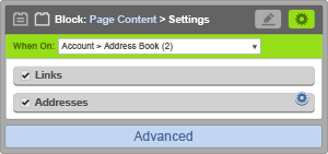 Page Content Block - When On Account Address Book
