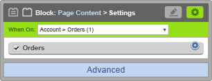 Page Content Block - When On Account Orders
