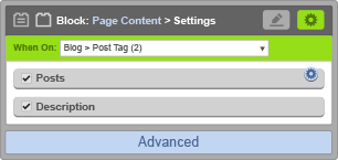 Page Content Block - When On Blog Post