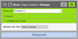 Page Content Block - Configurable Field Settings