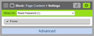 Page Content Block - When On Reset Password