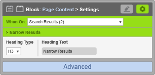 Page Content Block - When On Search Results - Narrow Results