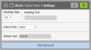 Extra Form Settings