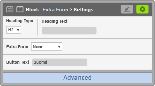 Extra Form Settings Extra Form Settings