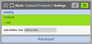 Featured Products Block - Cart Settings Featured Products Block - Cart Settings