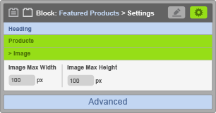 Featured Products Block - Image Settings Featured Products Block - Image Settings