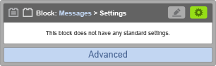 Messages Block - Messages Block Settings