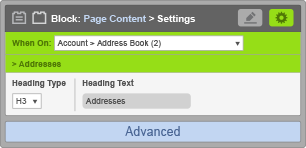 Page Content Block - When On Account Address Book - Address Settings