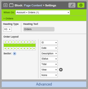 Page Content Block - When On Account Orders - Orders