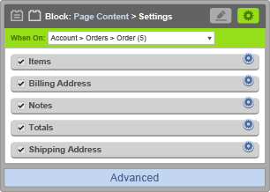 Page Content Block - When On Account Orders Order