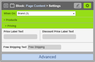 Page Content Block - When On Brand - Pricing Settings Page Content Block - When On Brand - Pricing Settings