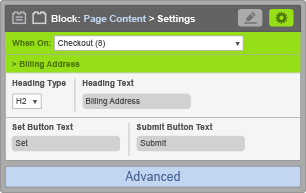 Page Content Block - When On Checkout - Billing Address Page Content Block - When On Checkout - Billing Address