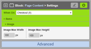 Page Content Block - When On Checkout - Image Settings Page Content Block - When On Checkout - Image Settings