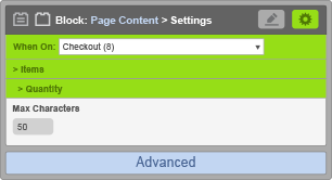 Page Content Block - When On Checkout - Short Description Settings