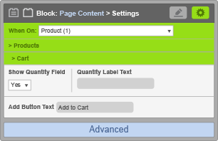 Page Content Block - Cart Settings Page Content Block - Cart Settings