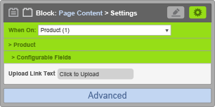 Page Content Block - Configurable Field Settings Page Content Block - Configurable Field Settings