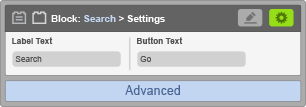 Search Block - Search Block Settings